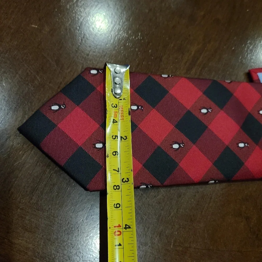 Tommy Hilfiger Mens Tie checkered black/red 58 in .